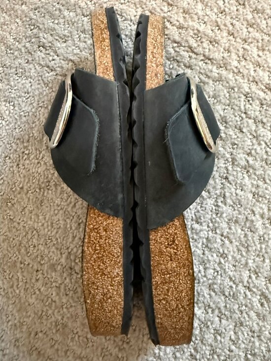 Birkenstock Madrid Big Buckle Oiled Leather Black 37/6-6.5US - Picture 7 of 8